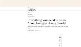 
							         Everything You Need to Know About Going to Disney World | Travel + ...								  
							    