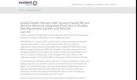 
							         Evolent Health Partners with Torrance Health IPA and Torrance ...								  
							    