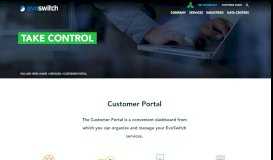 
							         EvoSwitch Customer Portal is a convenient client dashboard Evoswitch								  
							    