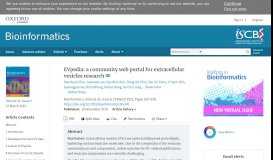 
							         EVpedia: a community web portal for extracellular vesicles research ...								  
							    