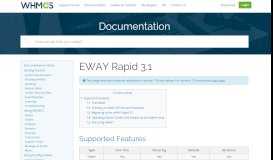 
							         EWAY Rapid 3.1 - WHMCS Documentation								  
							    
