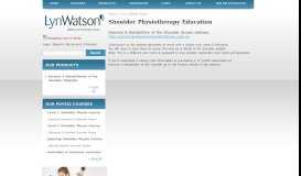 
							         Ex & Rehab Portal - Lyn Watson Shoulder Physio								  
							    