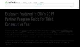 
							         Exabeam Featured in CRN's 2019 Partner Program Guide for Third ...								  
							    