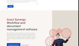 
							         Exact Synergy, HR and CRM software for international projects								  
							    