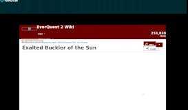 
							         Exalted Buckler of the Sun | EverQuest 2 Wiki | FANDOM powered by ...								  
							    