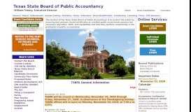 
							         Exam Candidate Login - Texas State Board of Public Accountancy								  
							    