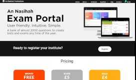 
							         Exam Portal | An Nasihah Publications								  
							    