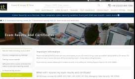 
							         Exam results and certificates - IT Governance								  
							    