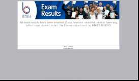 
							         Exam Results - Bury College								  
							    