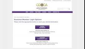 
							         Examiner/Member Login Options | CDCA								  
							    