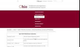 
							         Exams | Principles and ... - Ohio's Engineers and Surveyors Board								  
							    