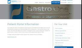 
							         Excellence in Digestive Health - About Our Patient Portal - Gastro One								  
							    