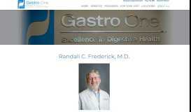 
							         Excellence in Digestive Health - Randall C. Frederick, M. - Gastro One								  
							    