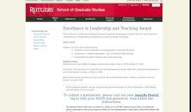 
							         Excellence in Leadership and Teaching Award | Graduate School ...								  
							    