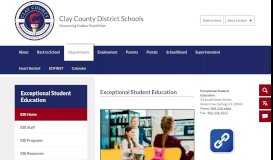 
							         Exceptional Student Education / ESE Home - Clay County Schools								  
							    