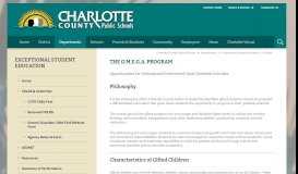 
							         Exceptional Student Education / Gifted - Charlotte County Public Schools								  
							    