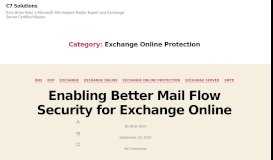
							         Exchange Online Protection – C7 Solutions								  
							    