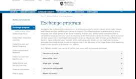 
							         Exchange program - Study Abroad - Monash University								  
							    