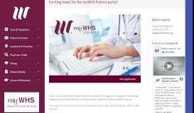 
							         Exciting news for the myWHS Patient portal! | Washington Health System								  
							    