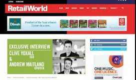 
							         Exclusive Interview – Clive Yoxall and Andrew Maitland - Retail World ...								  
							    