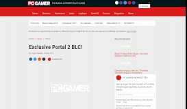 
							         Exclusive Portal 2 BLC! | PC Gamer								  
							    