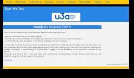 
							         Exe Valley U3A: Members Beacon Portal								  
							    