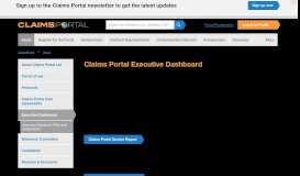 
							         Executive Dashboard - Claims Portal								  
							    