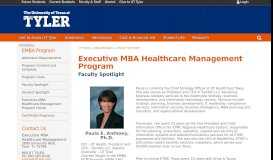 
							         Executive Healthcare Education at UT Tyler | EMBA Faculty Spotlight								  
							    