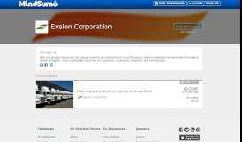
							         Exelon Corporation Portal | MindSumo								  
							    