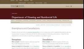 
							         Exemptions and Cancellations : Department of Housing and ...								  
							    