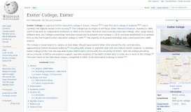 
							         Exeter College, Exeter - Wikipedia								  
							    