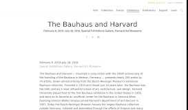 
							         Exhibitions, The Bauhaus and Harvard | Harvard Art Museums								  
							    