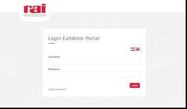 
							         Exhibitor Portal - RAI Amsterdam								  
							    