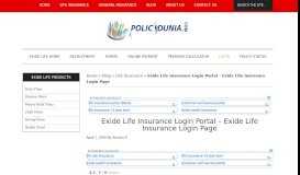 
							         Exide Life Insurance Login | Exide Life New User Registration								  
							    