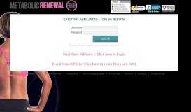 
							         Existing Affiliates - Log in Below - Metabolic Renewal								  
							    