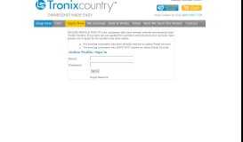 
							         Existing Customer LOGIN - Tronix Country								  
							    