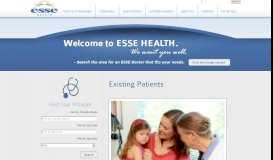 
							         Existing Patients - Esse Health								  
							    
