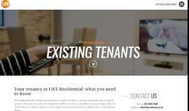 
							         Existing Tenant | LiFE Residential								  
							    