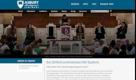 
							         ExL (Online) and Extension Site Students - Asbury Theological Seminary								  
							    