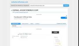 
							         exmail.huskyenergy.com at Website Informer. Outlook. Visit ...								  
							    