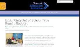 
							         Expanding Out of School Time Reach, Support in Summit County, Ohio								  
							    
