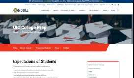 
							         Expectations of Students | UIC College Prep | Noble Network of ...								  
							    