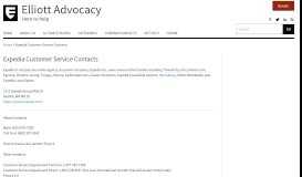 
							         Expedia customer service contacts - Elliott Advocacy								  
							    
