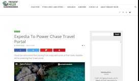 
							         Expedia To Power Chase Travel Portal - Frequent Miler - BoardingArea								  
							    