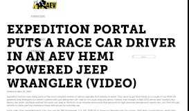 
							         Expedition Portal Puts a Race Car Driver in an AEV HEMI Powered ...								  
							    