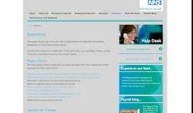 
							         Expenses | NHS Payroll Services								  
							    
