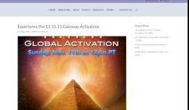 
							         Experience the 11:11:11 Gateway Activatons - New Earth Central								  
							    