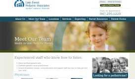 
							         Experienced staff who know how to listen | Pediatricians, IL - Lake ...								  
							    