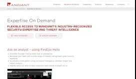 
							         Expertise On Demand | FireEye								  
							    