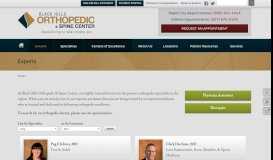 
							         Experts | Black Hills Orthopedic & Spine Center								  
							    